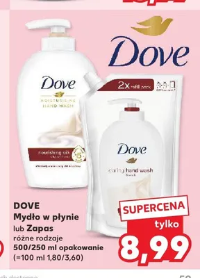 Zapas mydła w płynie Dove promocja w Kaufland
