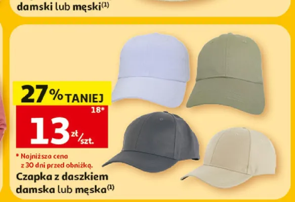 Czapka z daszkiem damska Inextenso promocja w Auchan
