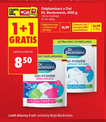 Odplamiacz Oxi-Power Dr. Beckmann promocja w Biedronka