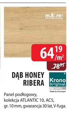 Panel podłogowy Dąb Honey Ribera Atlantic 10 Krono Original promocja w Dobre Dla Domu