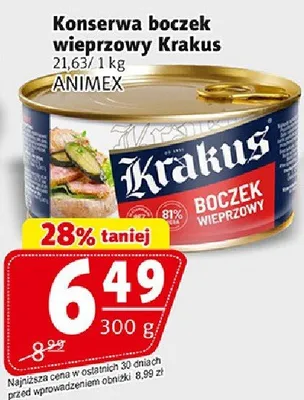 Konserwa boczek wieprzowy 300g promocja w Prim Market