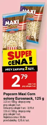 Popcorn Maxi Corn solony Eurosnack promocja w Twój Market