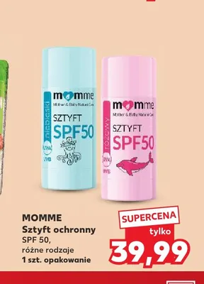 Sztyft ochronny Momme SPF 50 różowy promocja w Kaufland