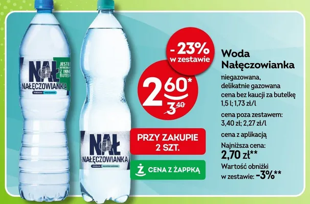 Woda niegazowana Nałęczowianka promocja w Żabka