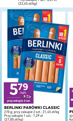 Parówki Berlinki Classic promocja w Stokrotka