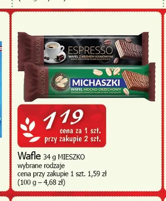 Wafel Espresso Mieszko promocja w CEZAR Delikatesy