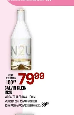 Woda toaletowa Calvin Klein IN2U promocja w Drogerie Natura