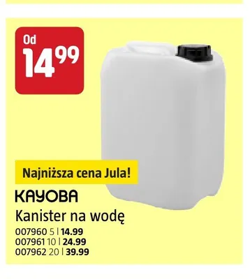 Kanister na wodę Kayoba 5 l promocja w Jula