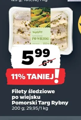 Filety śledziowe po wiejsku Pomorski Targ Rybny promocja w Netto