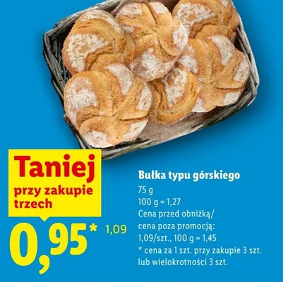 Bułka typu górskiego promocja w Lidl