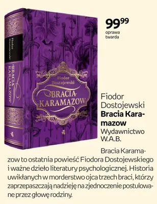 Książka Fiodor Dostojewski Bracia Karamazow Wydawnictwo W.A.B. oprawa twarda promocja w Empik
