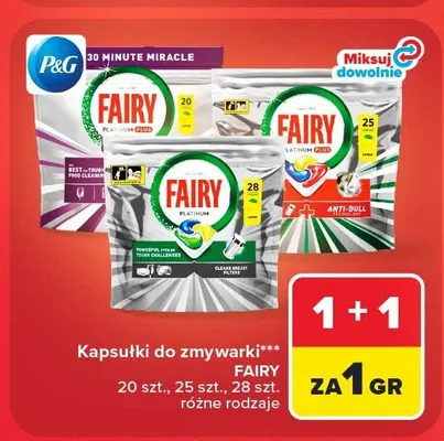 Kapsułki do zmywarki Fairy Platinum Plus promocja w Carrefour