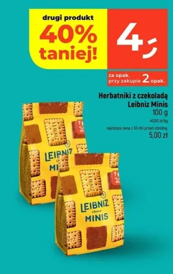 Herbatniki z czekoladą Leibniz Minis promocja w Dealz