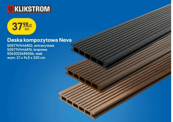 Deska kompozytowa Neva Klikstrom promocja w Castorama