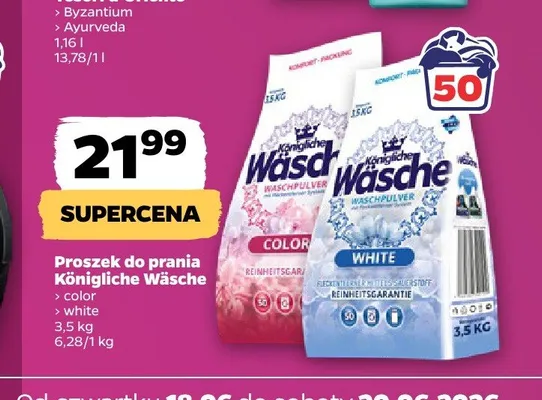 Proszek do prania Color Königliche Wäsche promocja w Netto
