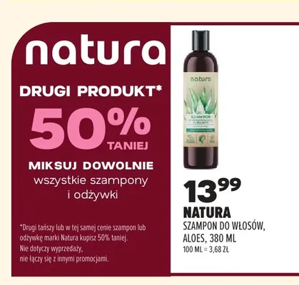 Szampon do włosów aloes Natura promocja w Drogerie Natura