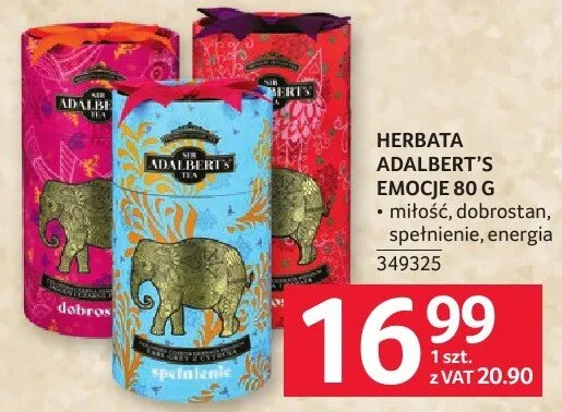 Herbata Adalbert's Emocje 80g wybrane rodzaje 349325 promocja w Selgros