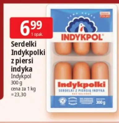 Serdelki Indykpolki z piersi indyka Indykpol promocja w Leclerc