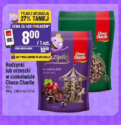 Orzeszki w czekoladzie Choco Charlie promocja w POLOmarket