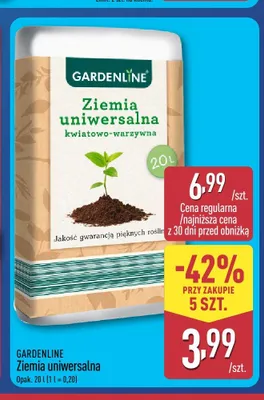 Ziemia uniwersalna Gardenline kwiatowo-warzywna promocja w Aldi