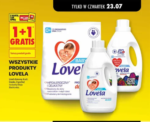 Mleczko do prania do kolorów Lovela Baby promocja w Biedronka