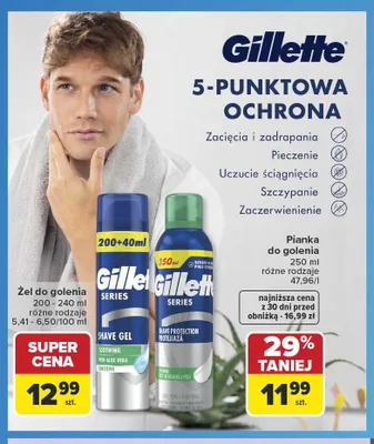 Pianka do golenia Gillette Series promocja w Carrefour