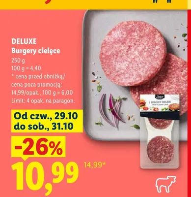 Burgery cielęce Deluxe promocja w Lidl