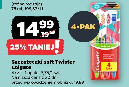 Szczoteczki soft Twister promocja w Netto