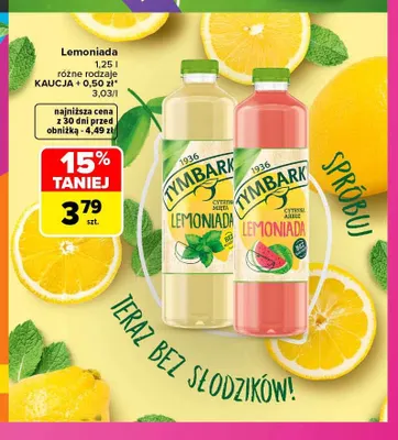 Lemoniada Tymbark cytryna mięta promocja w Carrefour