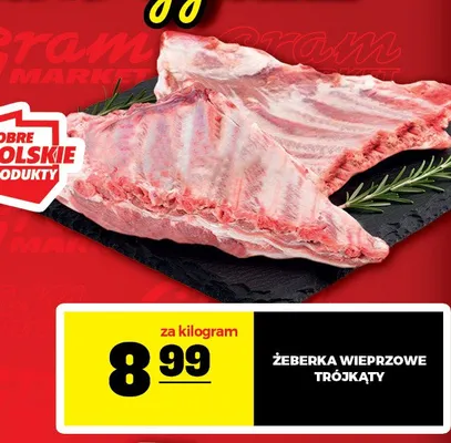 Żeberka wieprzowe trójkąty promocja w Gram Market