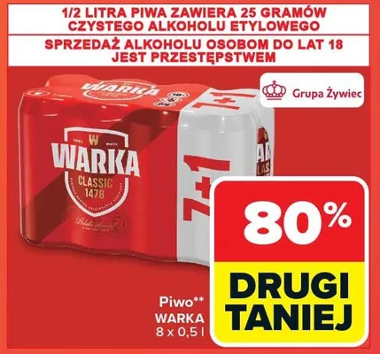 Piwo warka classic promocja w Carrefour