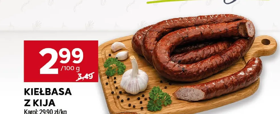 Kiełbasa z kija Karol promocja w Stokrotka