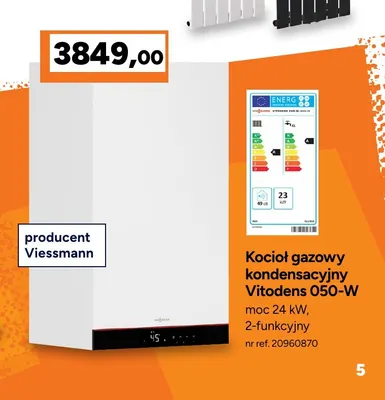 Kocioł gazowy kondensacyjny Vitodens 050-W Viessmann promocja w Bricoman