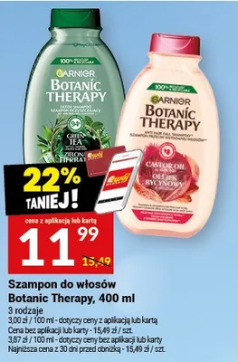 Szampon do włosów Botanic Therapy, 400 ml promocja w Twój Market