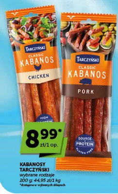 Kabanosy Classic Chicken Tarczyński promocja w ABC