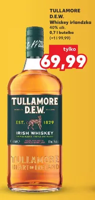 Whiskey irlandzka Tullamore D.E.W. 40% alk. promocja w Kaufland