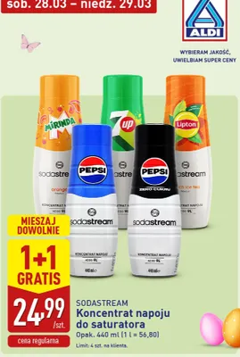 Koncentrat napoju do saturatora Pepsi Zero 1+1 GRATIS promocja w Aldi