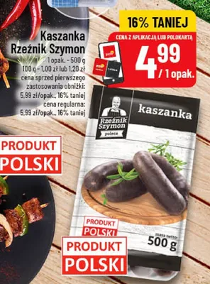 Kaszanka Rzeźnik Szymon promocja w POLOmarket