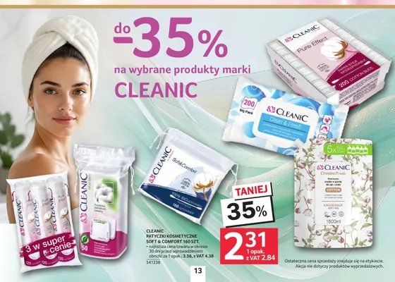 Chusteczki uniwersalne nawilżane Clean & Fresh Cleanic promocja w Selgros