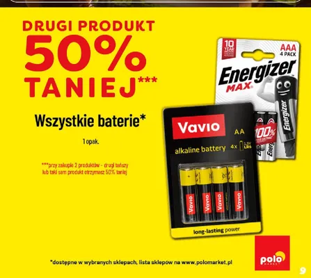 Baterie alkaliczne AA Vavio 4-pak promocja w POLOmarket