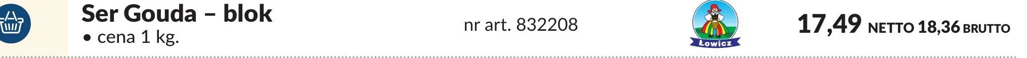 Ser Gouda blok promocja w Makro