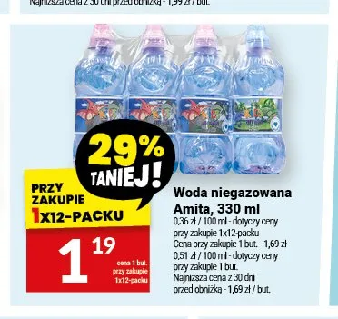 Woda niegazowana Amita 12-pak promocja w Twój Market