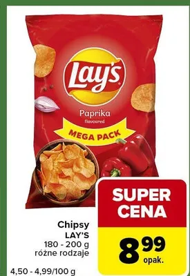 Chipsy różne rodzaje promocja w Carrefour Express