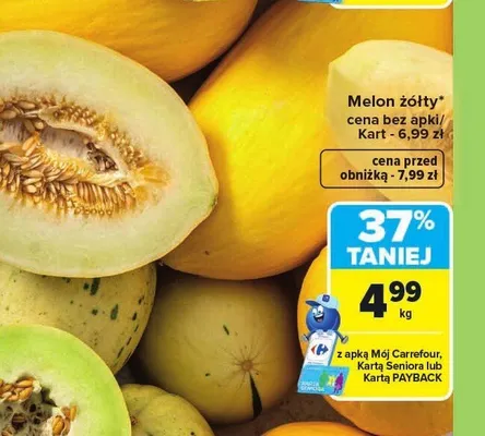 Melon żółty promocja w Carrefour Market
