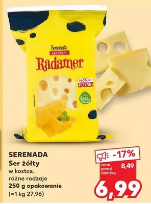 Ser żółty w kostce różne rodzaje 250g opakowanie promocja w Kaufland