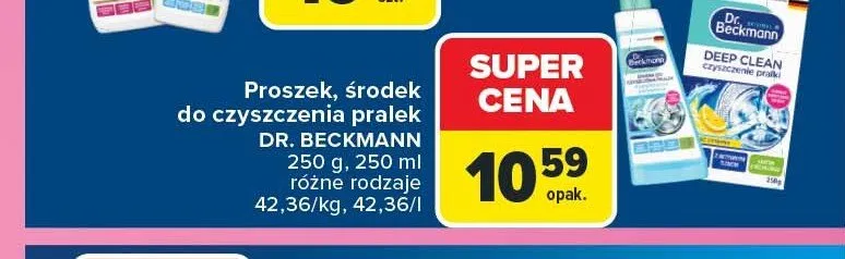 Proszek środek do czyszczenia pralek Dr. Beckmann promocja w Carrefour