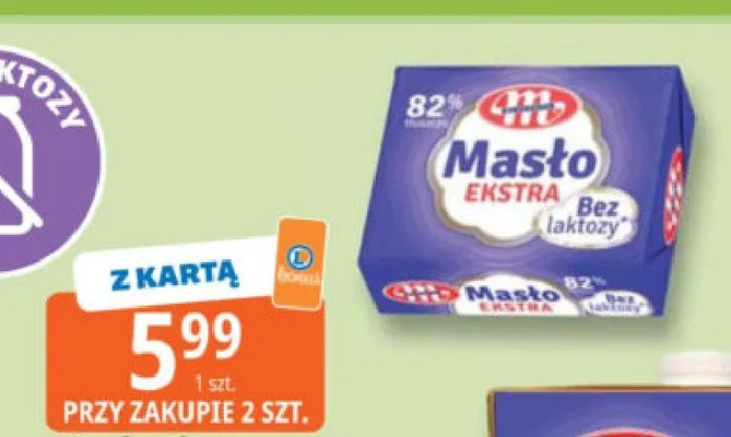 Masło Ekstra bez laktozy promocja w Leclerc
