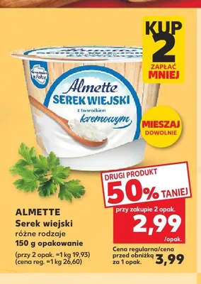 Serek wiejski Almette promocja w Kaufland