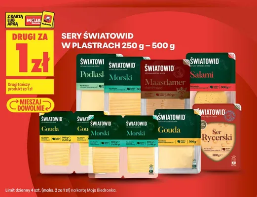 Ser Rycerski w plastrach Światowid promocja w Biedronka