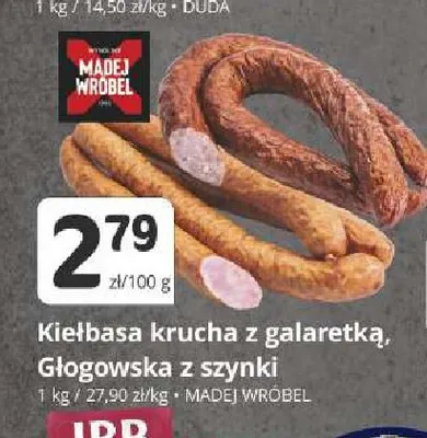 Kiełbasa krucha z galaretką Madej Wróbel promocja w Marketvita